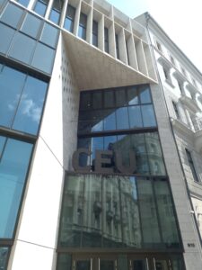 Front of the CEU campus in Budapest