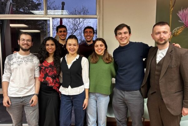 A group of students taking part in the Winter School